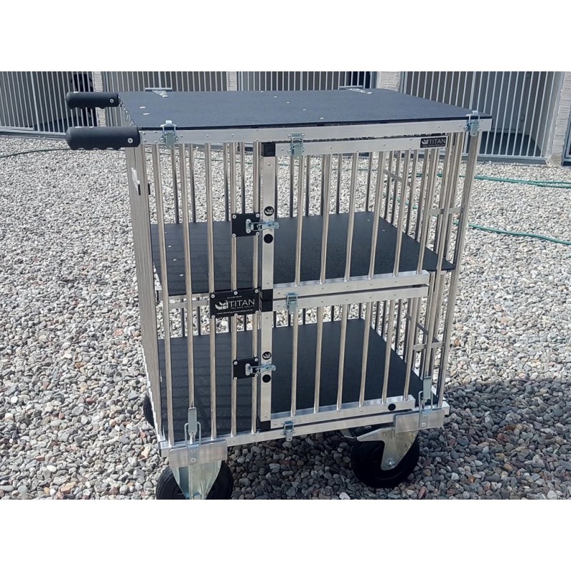 Petfect trolley chariot de transport de cage en expo 112x70 cm